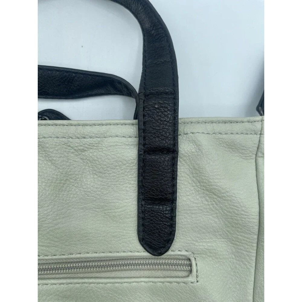 CLARKS Women's Over the Shoulder Tri-Color Laptop Tote - Cream, Blue, Black